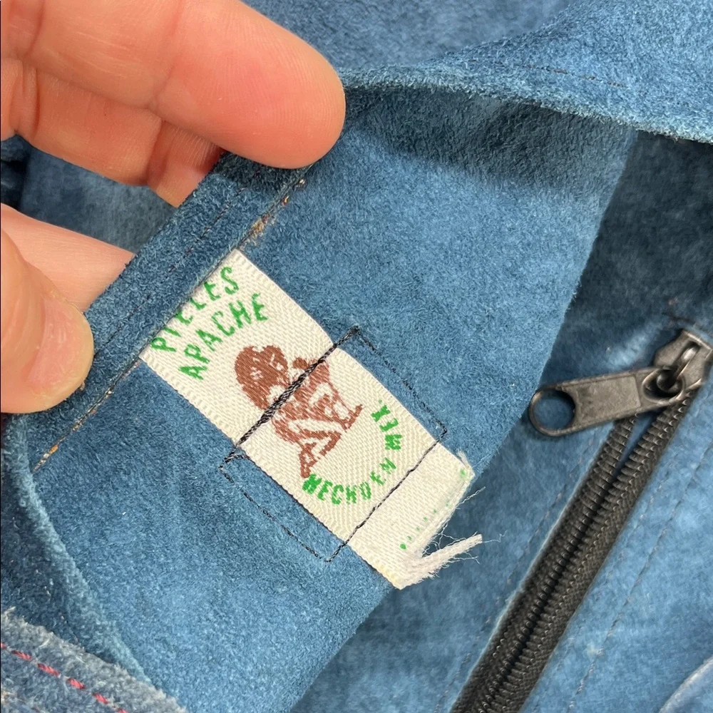 Pieces Apache Suede crossbody  in Blue - Picture 4 of 4